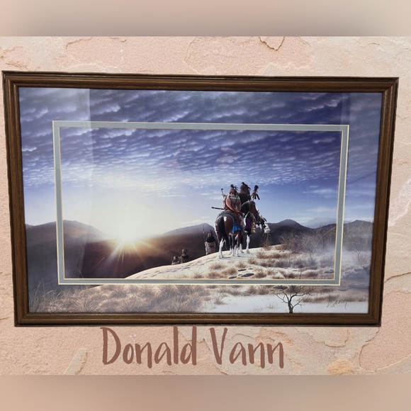 Donald Vann Sovereigns Of Blue Ridge Print Native American Indian Warriors - Picture 1 of 12